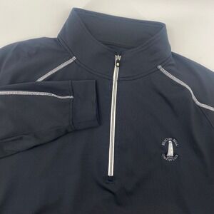 FootJoy Mens XL 1/4 Zip Golf Pullover Black Beacon Hill Country Club Logo